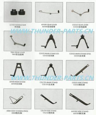 Motorcycle Main/Side Stand/Wheel Axle/Footstep/Footrest Spare Parts for 125cc/150cc Motorcycles