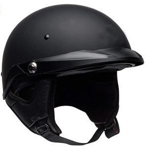 Open-Face Motorcycle Helmet (Solid Matte Black, X-Small/Small)