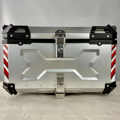 Motorcycle Silver Aluminum Alloy Tail Box Trunk Trunk Universal Electric Motorcycle Quick Release