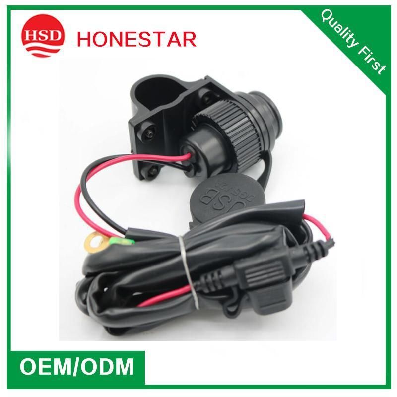 Spot Sale 12V to 24V Waterproof Motorcycle USB Charger with Bracket