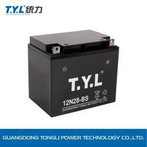 12n28-BS 12V28ahorange Color Wet-Charged Maintenance Free Lead-Acid Motorcycle Battery