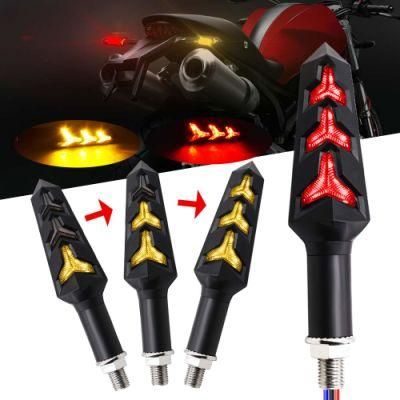 Motorcycle Mini Indicators LED Turn Signal Flexible Flowing Front Rear Cold Light for Honda YAMAHA Motorcycle Part