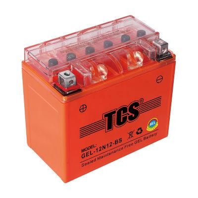 TCS Motorcycle Gel Maintenance Free Battery GEL-12N7B-BS